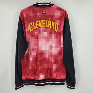 Zipway Cleveland Cavaliers NBA Tear-Away Track Jacket Black Red Pixelated Mens L